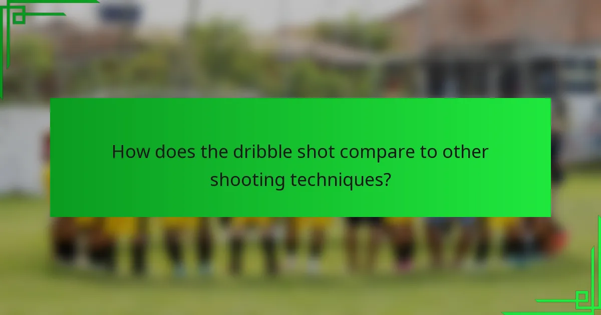 How does the dribble shot compare to other shooting techniques?